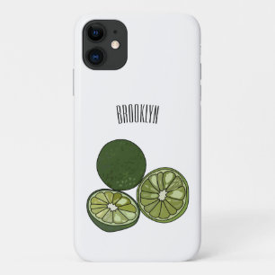 Kaffir lime cartoon illustration iPhone 11 case