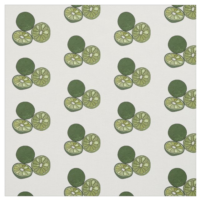 Kaffir lime cartoon illustration fabric (Swatch)