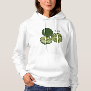 Kaffir lime cartoon illustration hoodie