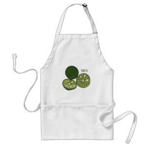 Kaffir lime cartoon illustration standard apron