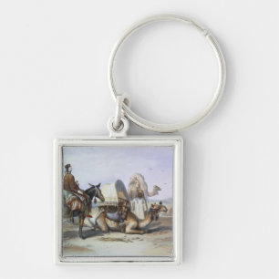 Kafila with a Camel Bearing a Hodesh, illustration Key Ring