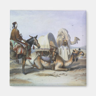 Kafila with a Camel Bearing a Hodesh, illustration Magnet