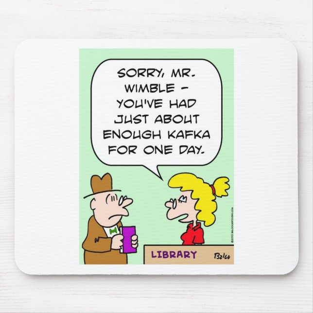 kafka library enough books mouse mat (Front)