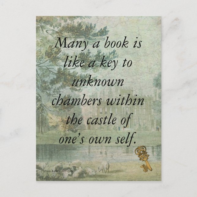 Kafka Quote on Books Postcard (Front)
