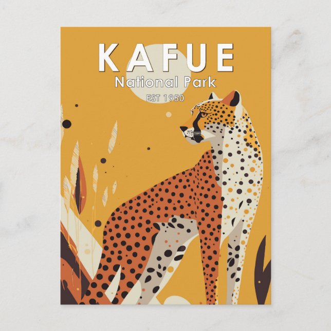 Kafue National Park Zambia Vintage Postcard (Front)