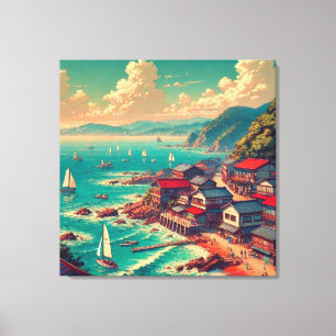 (Kagayaku Umibe) – Shining Seaside Canvas Print