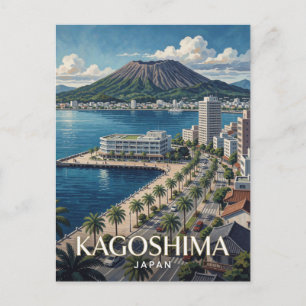 Kagoshima Japan Sakurajima Travel Postcard