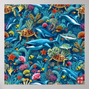 Kagu marine ecosystem. poster