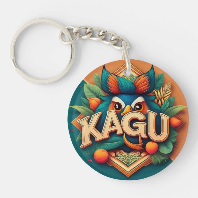 Kagu Yanbaru Deep Forest Key Ring (Front)