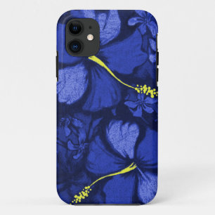 Kahala Hibiscus Hawaiian Lava Rock Illustration iPhone 11 Case