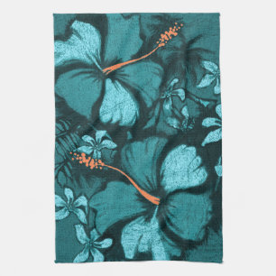 Kahala Hibiscus Hawaiian Tropical Kitchen Towel