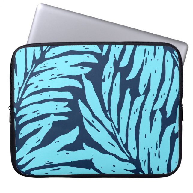 Kahanu Garden Hawaiian Palm Leaves Laptop Sleeve (Front)