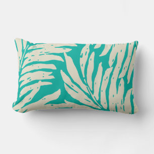 Kahanu Garden Hawaiian Palm Leaves Reversible Lumbar Cushion