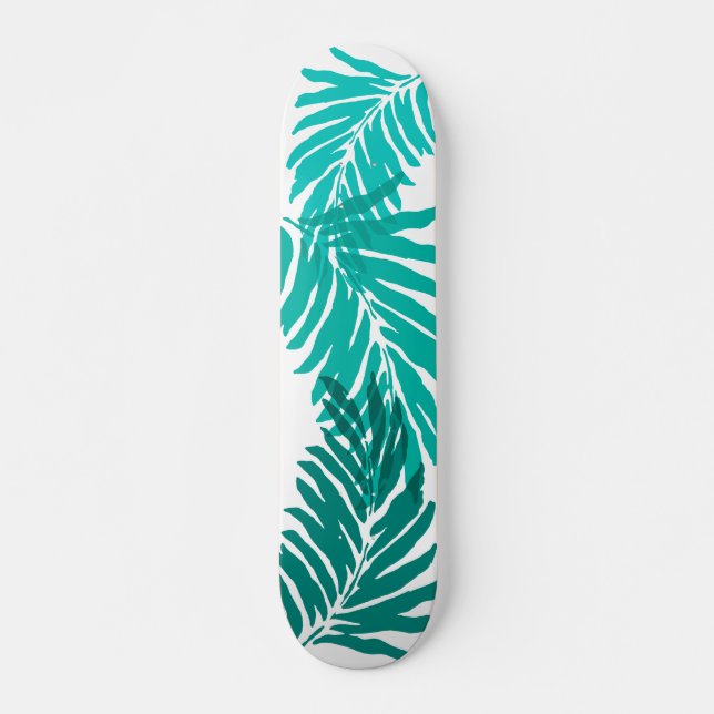 Kahanu Garden Hawaiian Palm Leaves Skateboard (Front)