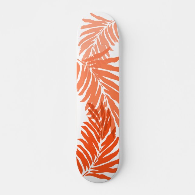 Kahanu Garden Hawaiian Palm Leaves Skateboard (Front)