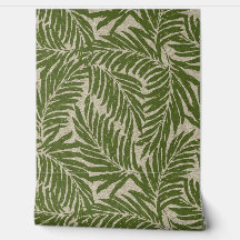 Kahanu Palms Hawaiian Faux Linen Texture- Olive