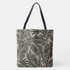 Kahanu Palms Hawaiian Linen Texture Beach Bag