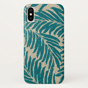Kahanu Palms Hawaiian Linen Texture iPhone X Case