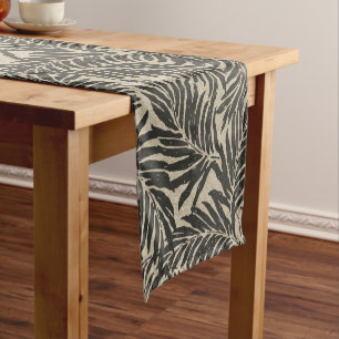 Kahanu Palms Hawaiian Linen Texture Short Table Runner