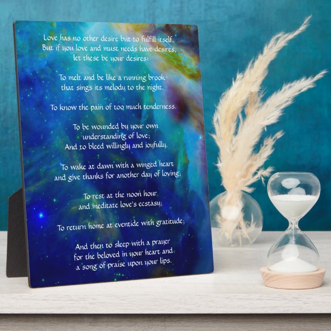 Kahlil Gibran on Love Plaque (Side)
