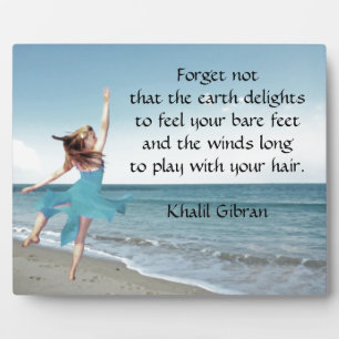 Kahlil Gibran on wind Plaque