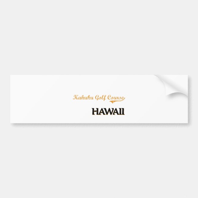 Kahuku Golf Course Hawaii Classic Bumper Sticker (Front)