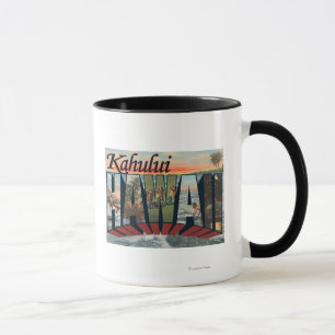 Kahului, Hawaii - Large Letter Scenes Mug