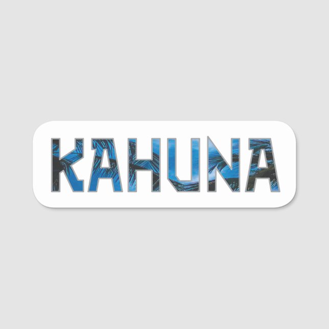 Kahuna Name Tag (Front)