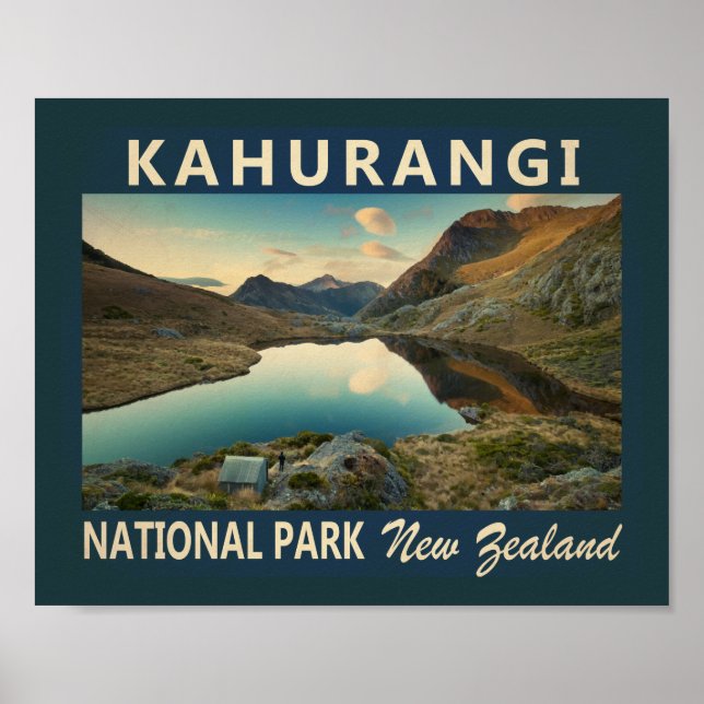Kahurangi National Park New Zealand Vintage  Poster (Front)