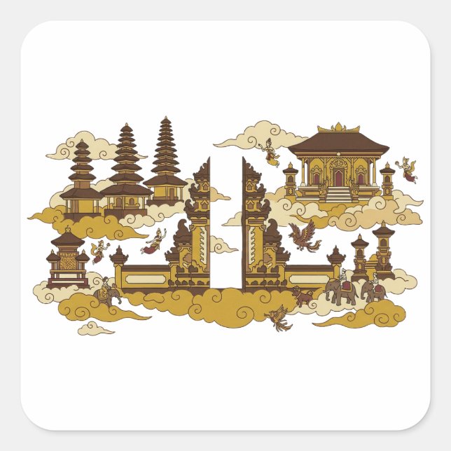 Kahyangan/Heaven Square Sticker (Front)