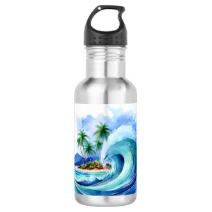 Kai Aloha Island Watercolor Wave 532 Ml Water Bottle