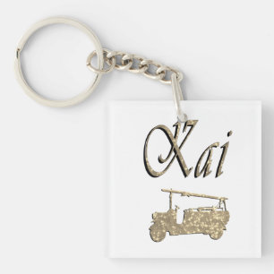 Kai Name With Fire Truck, Key Ring