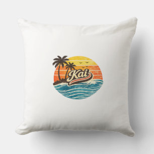 Kai Retro Sunset Name Design Cushion