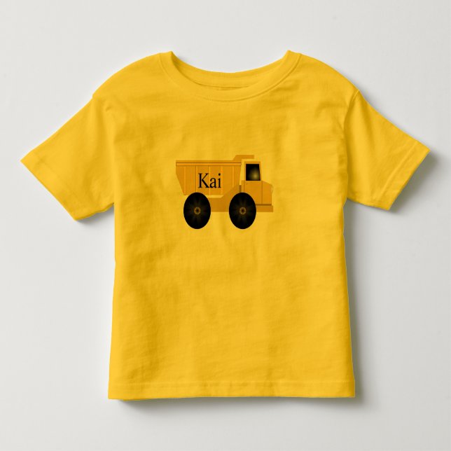 Kai Yellow Dump Truck T-Shirt (Front)