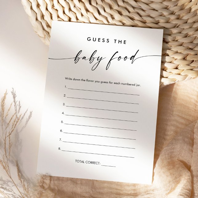 KAIA Guess the Baby Food Game Card (Creator Uploaded)