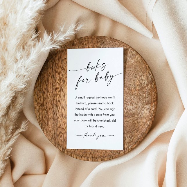 KAIA Minimalist Baby Book Request Enclosure Card (Creator Uploaded)
