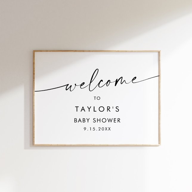 KAIA MInimalist Baby Shower Welcome Poster (Creator Uploaded)