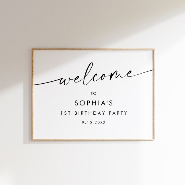 KAIA Modern Minimalist Birthday Welcome Poster (Creator Uploaded)