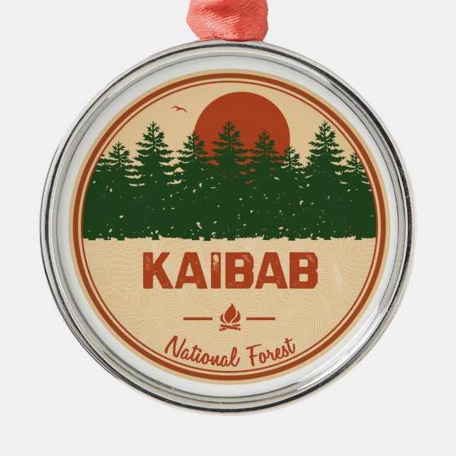 Kaibab National Forest Metal Tree Decoration (Front)