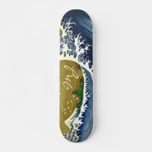 Kaijo no Fuji Hokusai wave Kanagawa woodblock art Skateboard