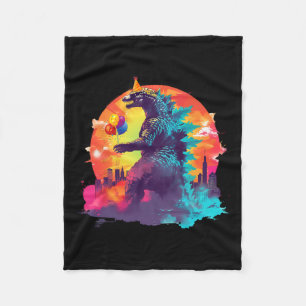 Kaiju Birthday Funny Boys Birthday Monster  Fleece Blanket