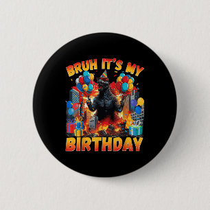 Kaiju Birthday Party Japan Monster Dinosuar Its My 6 Cm Round Badge