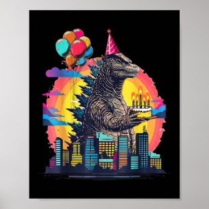 Kaiju Birthday Shirt Monster Movie Bday Decoration