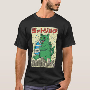 Kaiju Cat Slushy Lover Retro Japanese Monster T-Shirt