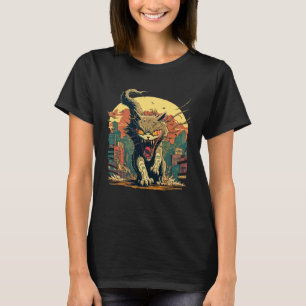 Kaiju Cats Monster Attack on Tokyo City T-Shirt