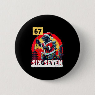 Kaiju Christmas 67 Santazilla Japanese Monster Din 6 Cm Round Badge