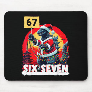 Kaiju Christmas 67 Santazilla Japanese Monster Din Mouse Mat