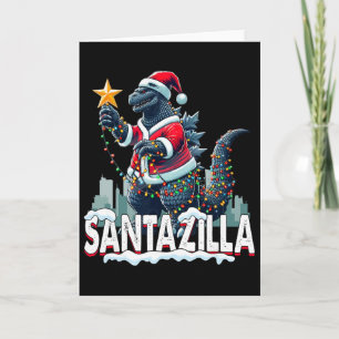 Kaiju Christmas Santazilla Japanese Monster Dinosa Card