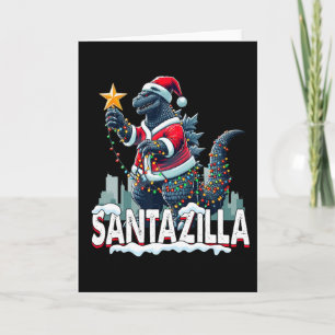 Kaiju Christmas Santazilla Japanese Monster Dinosa Card