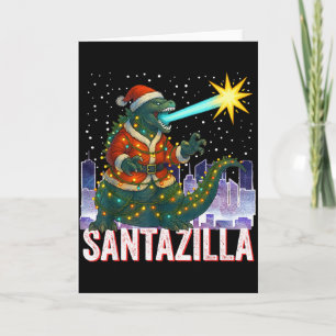 Kaiju Christmas Santazilla Japanese Monster Dinosa Card
